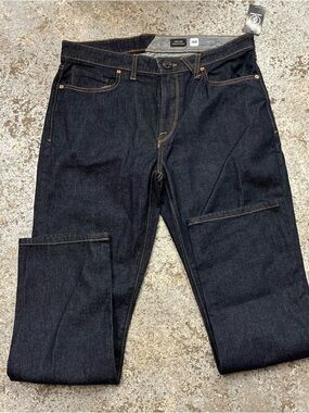 Volcom Men's Dark Indigo Straight Jeans